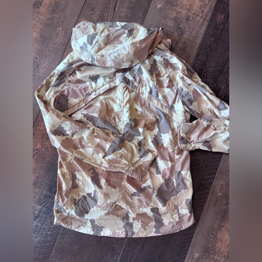 Indygena Women’s Hooded Lightweight Jacket Leaf Camo Print Size M Zip Front - Picture 7 of 9
